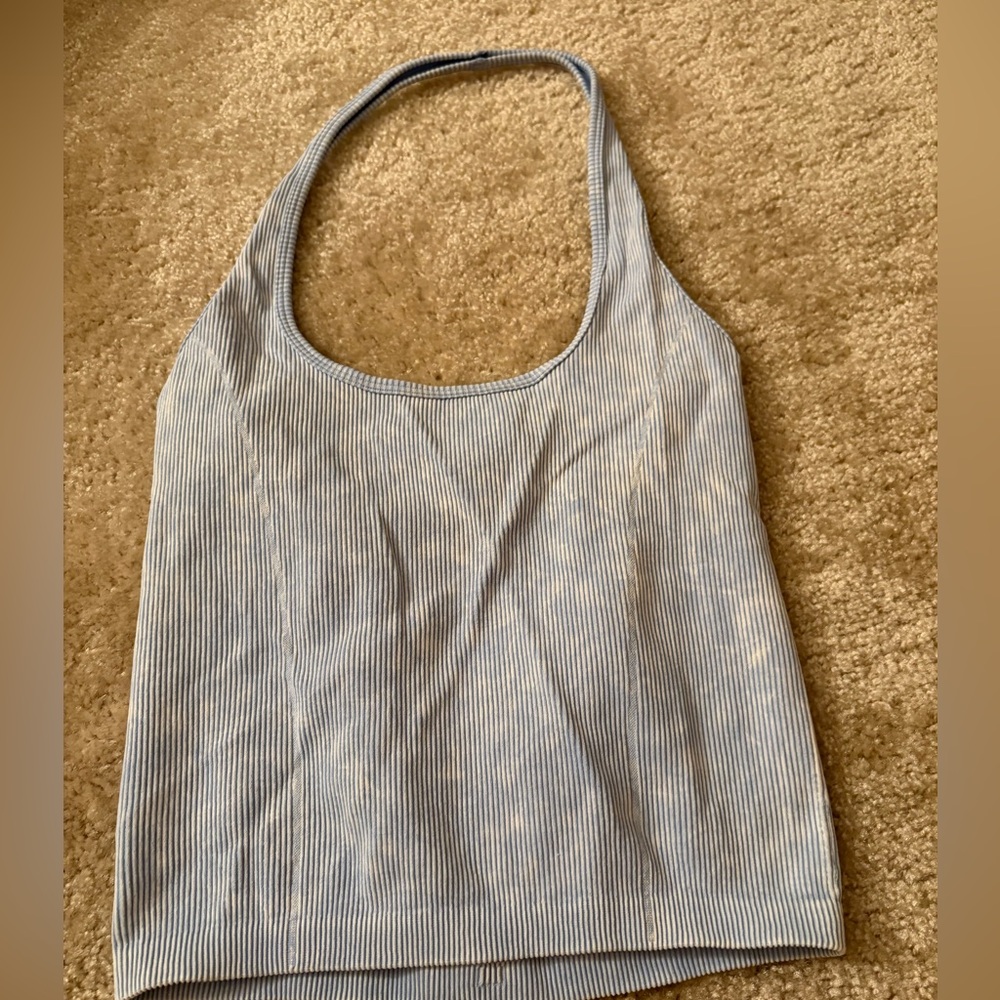 American Eagle blue tie dye halter top
